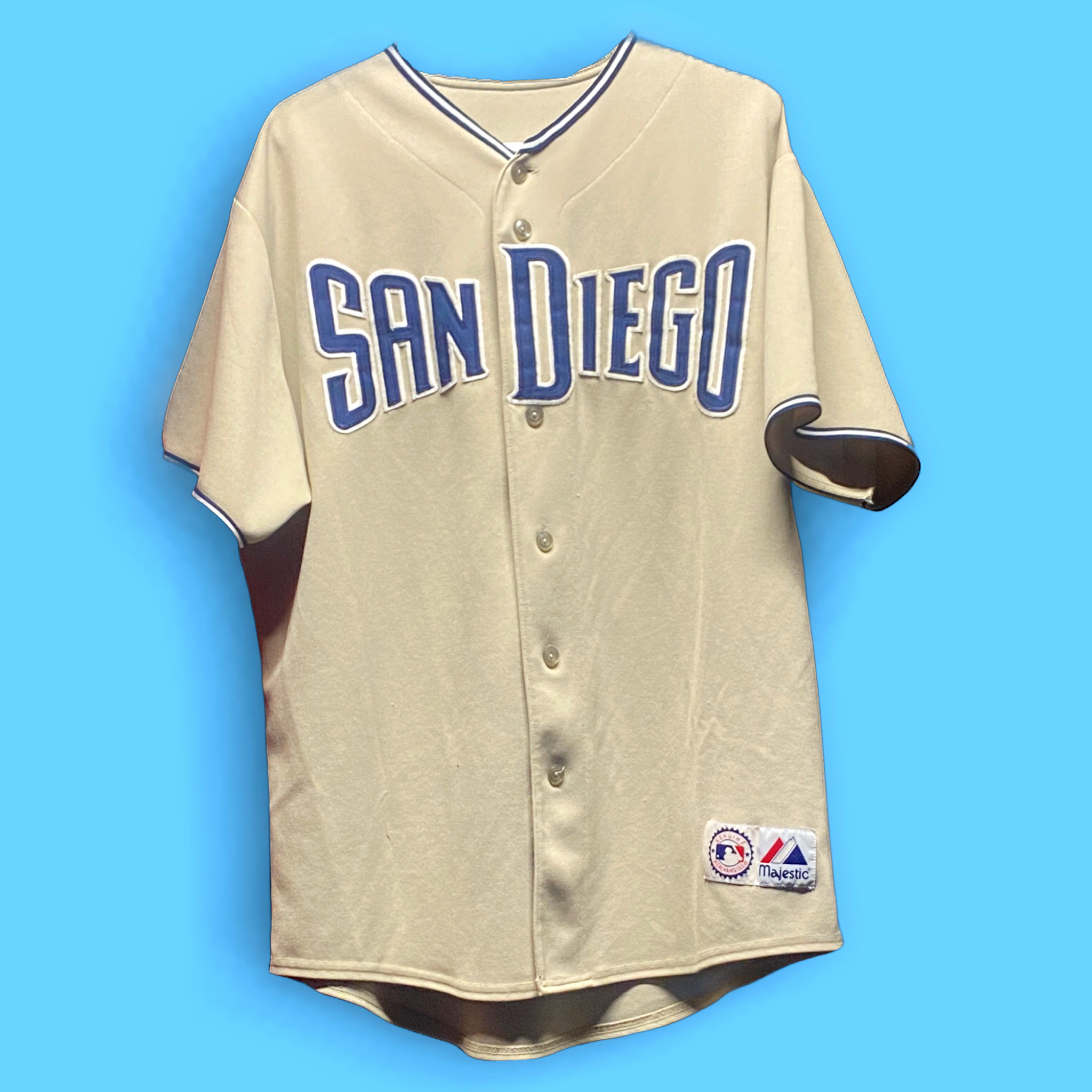 San Diego Padres 2000's Majestic Authentic Alternate Road “Sand” Jerse –  Chadwick Sports Shop