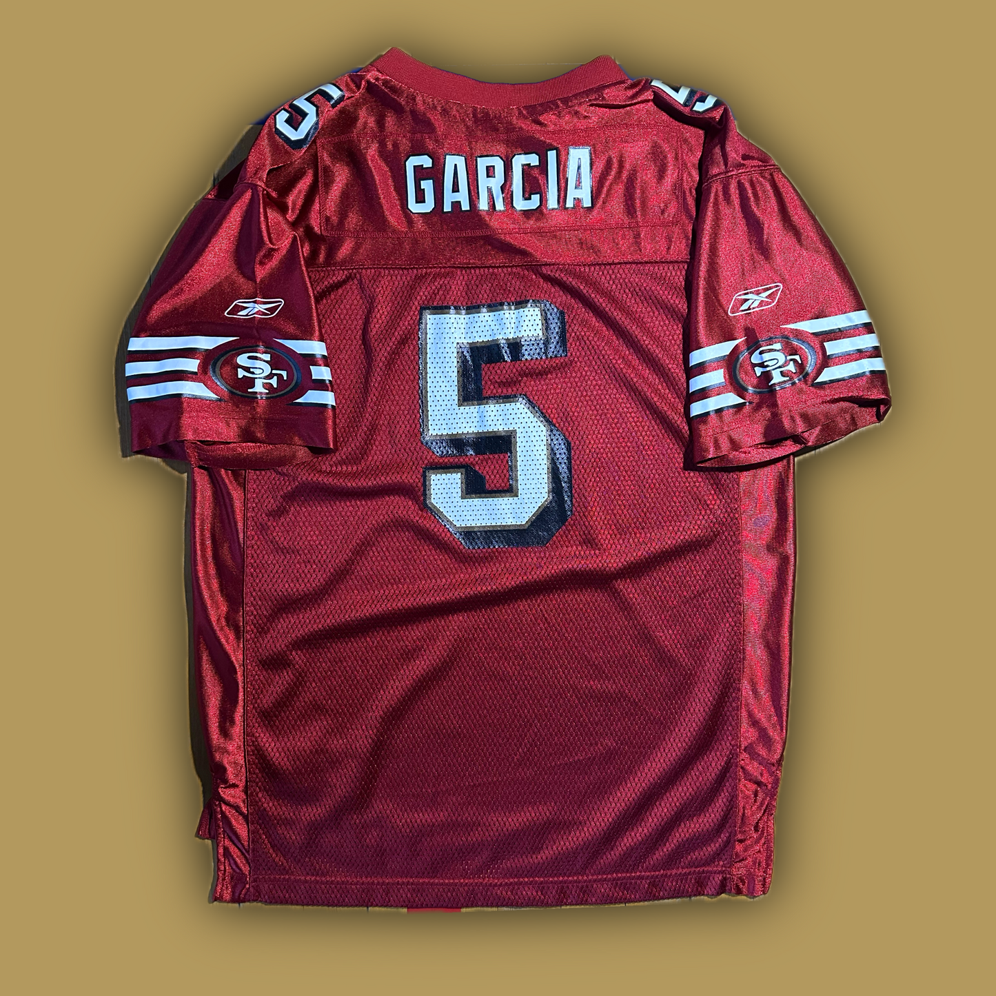 San Francisco 49ers Jeff Garcia (#5) Authentic Reebok™️ Replica Home Red Jersey