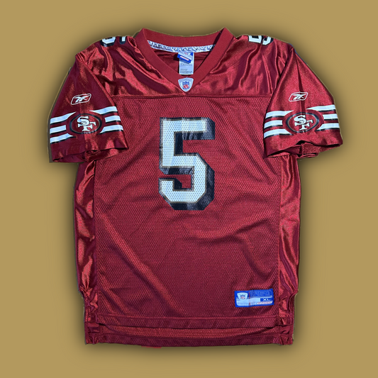 San Francisco 49ers Jeff Garcia (#5) Authentic Reebok™️ Replica Home Red Jersey