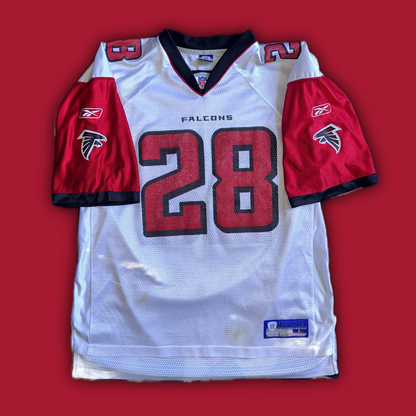 Atlanta Falcons Warrick Dunn (#28) Authentic Reebok™️ Replica Road White Jersey