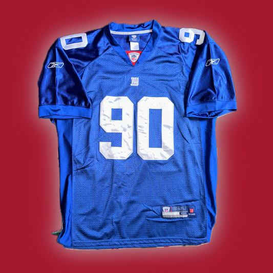 New York Giants Jason Pierre-Paul (#90) Authentic Reebok™️ Pro Cut Home Blue Jersey