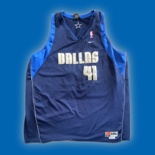 Dallas Mavericks Dirk Nowitzki (#41) Authentic Nike™️ Home Navy Jersey