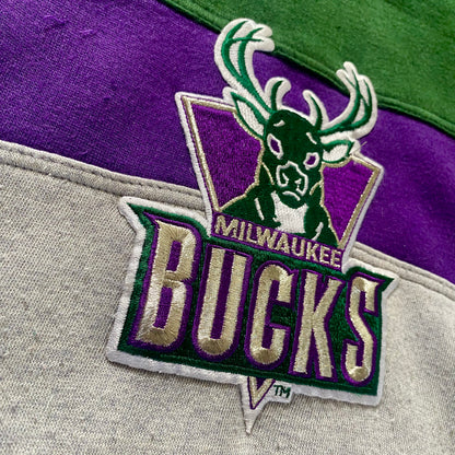 Milwaukee Bucks CSS Custom Authentic McGregor™️ Color Block Crew Neck Sweatshirt