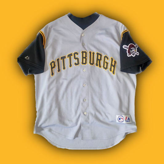 Pittsburgh Pirates (#21) Authentic Majestic™️ Vest Style Road Gray Jersey