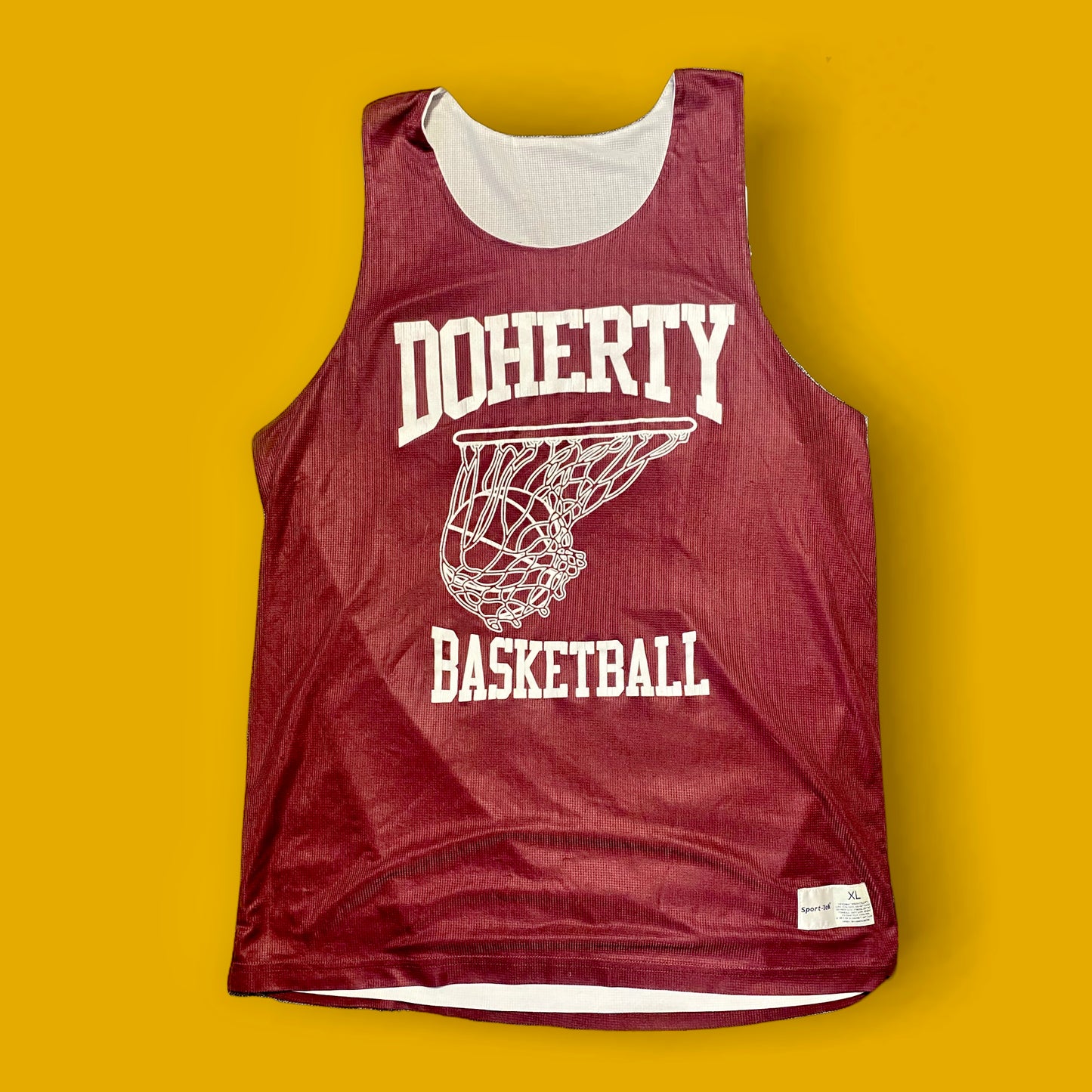 Doherty Memorial High School (Worcester, MA.) Highlanders Basketball Reversible Practice Jersey