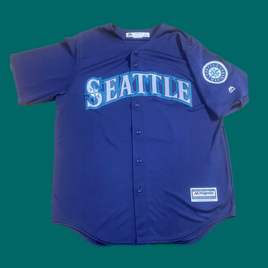 Seattle Mariners Robinson Canó (#22) Authentic Majestic Cool Base Navy Road Alternate Embroidered MLB Jersey