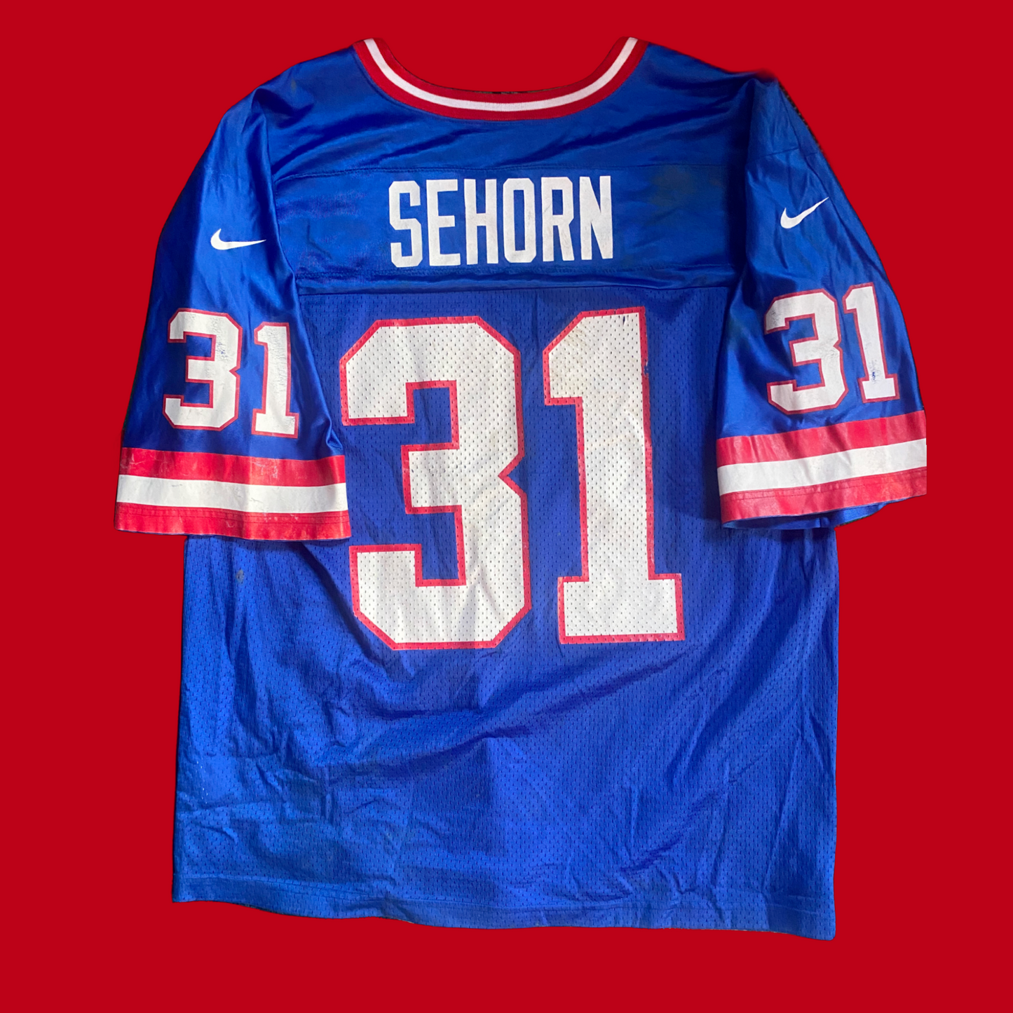 New York Giants Jason Sehorn (#31) Authentic Super Bowl XXXV (1/28/01) Nike NFL Jersey