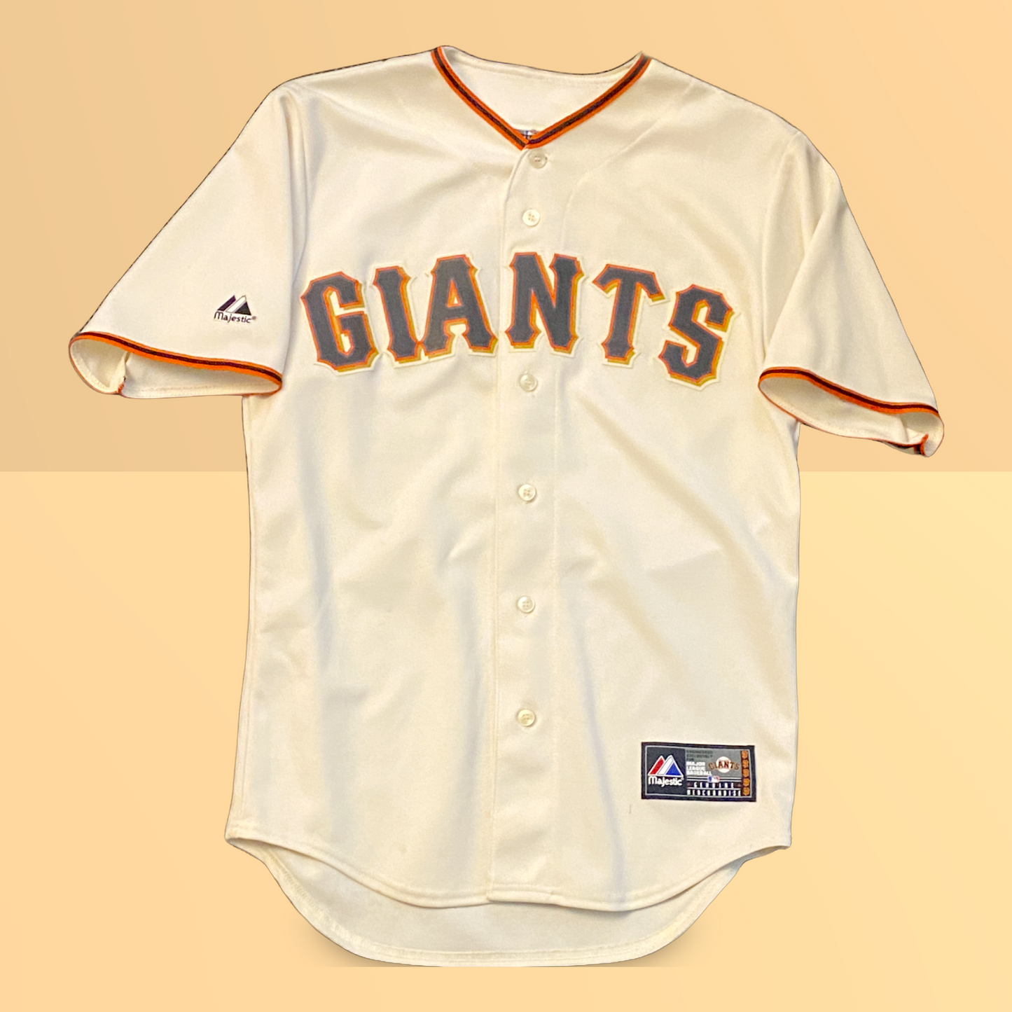 San Francisco Giants Buster Posey (#28) Majestic Authentic Cream Home Jersey