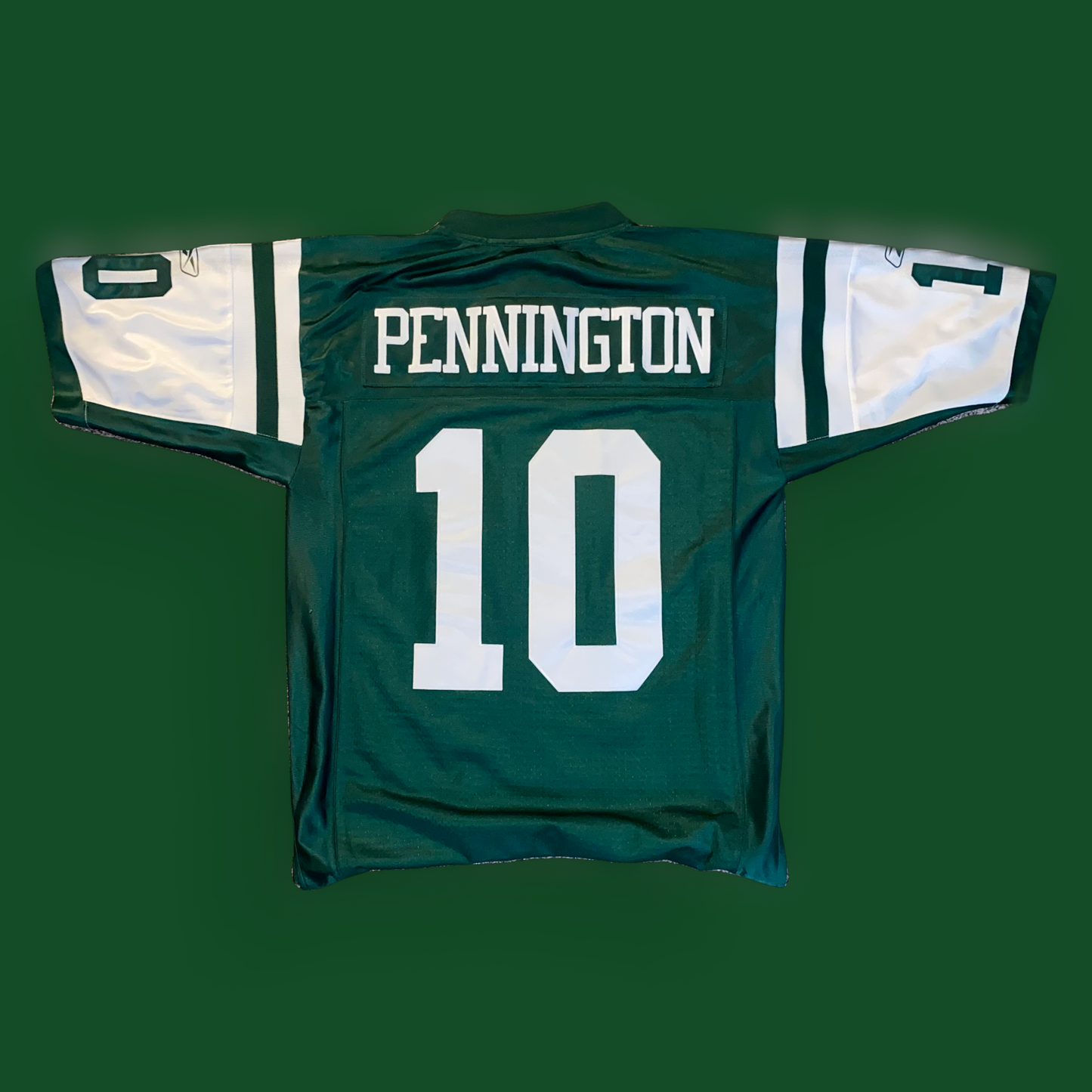 New York Jets Chad Pennington (#10) Authentic Reebok Sewn Home Jersey