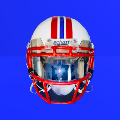 New England Patriots Custom Schutt NFL Football Helmet Adult Large Visor / Chinstrap Included