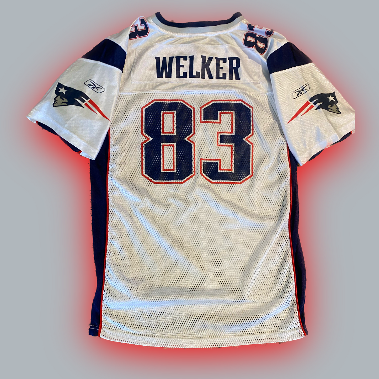 New England Patriots Wes Welker (#83) Authentic Reebok™️ Replica Road White Jersey