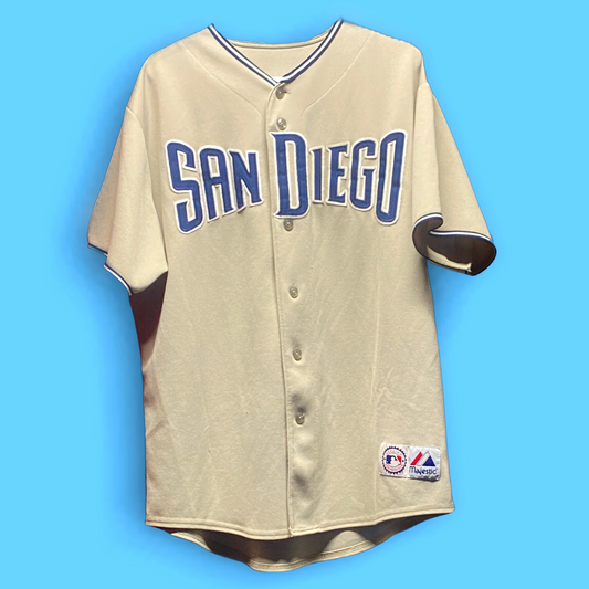 San Diego Padres 2000’s Majestic Authentic Alternate Road “Sand” Jersey