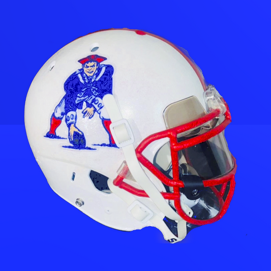 New England Patriots Custom Schutt NFL Football Helmet Adult Large Visor / Chinstrap Included