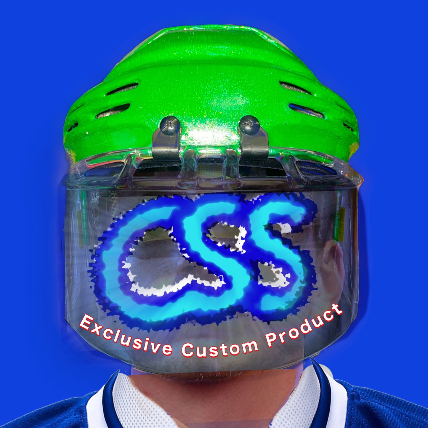 Vancouver Canucks C.S.S. Exclusive Custom Bauer Authentic NHL Hockey Helmet