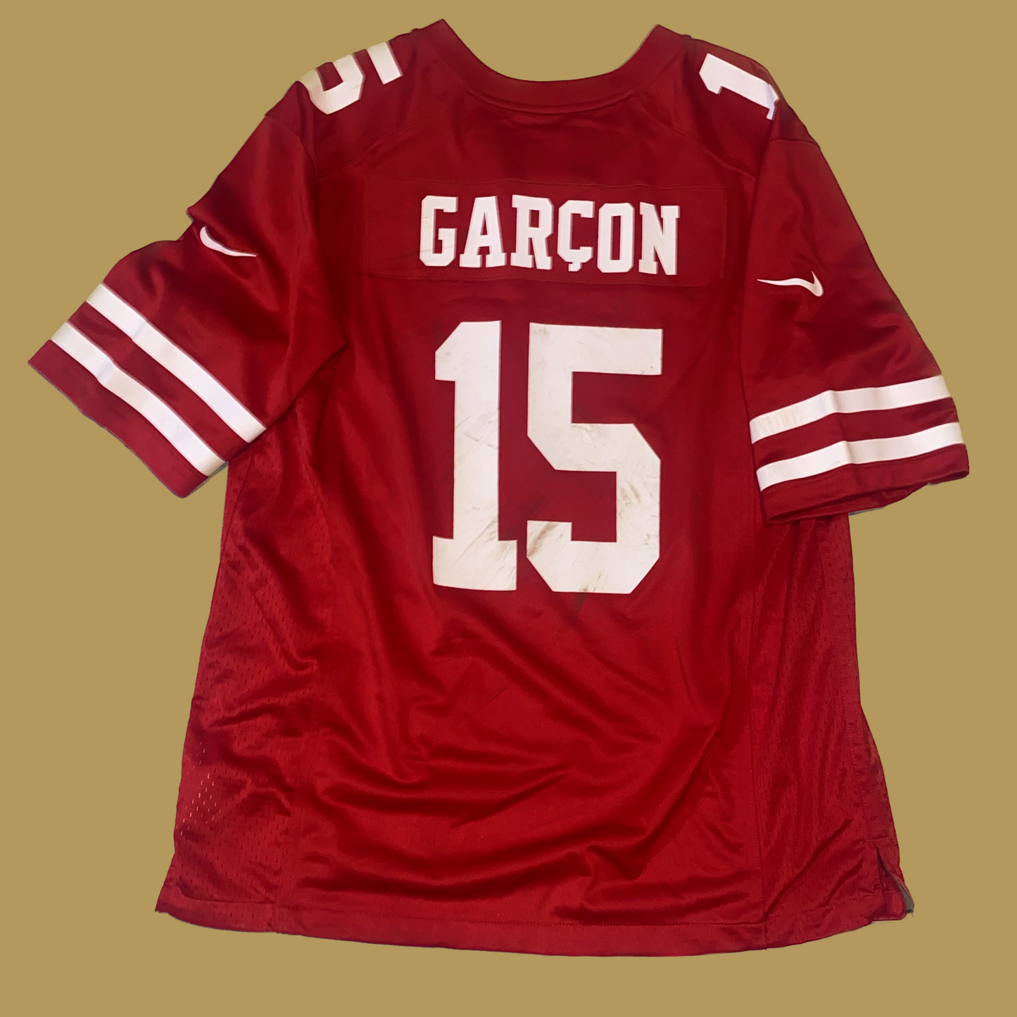 San Francisco 49ers Pierre Garçon (#15) Authentic Nike Home Red Replica Jersey