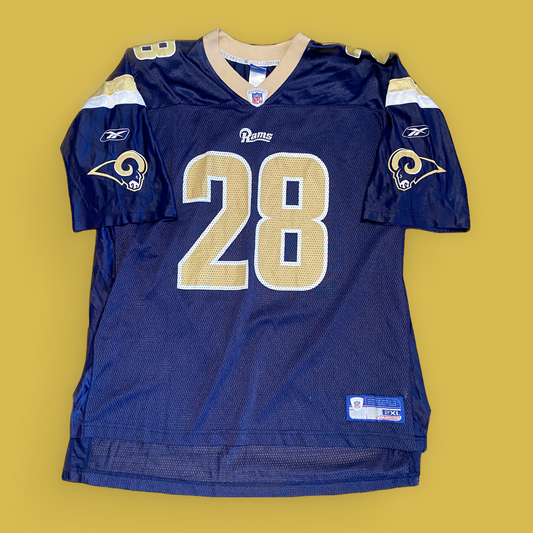 St. Louis Rams Marshall Faulk (#28) Authentic NFL Reebok Replica Jersey