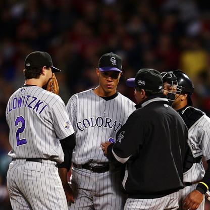 Colorado Rockies Authentic Majestic Road Gray Pinstripe 2007 World Series Jersey