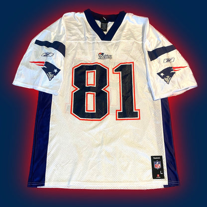 New England Patriots Randy Moss (#81) Authentic Reebok™️ Replica Road White Jersey