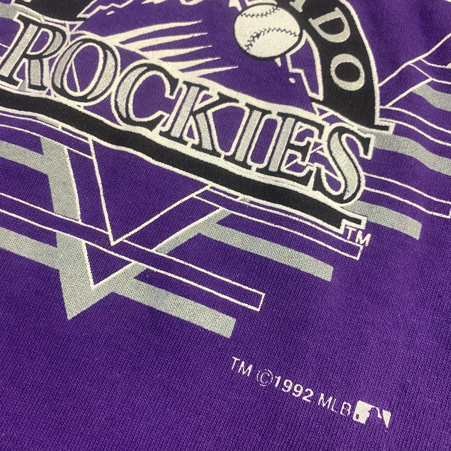 Colorado Rockies Authentic Logo 7™️ 1992 Striped Short Sleeve Hooded T-Shirt