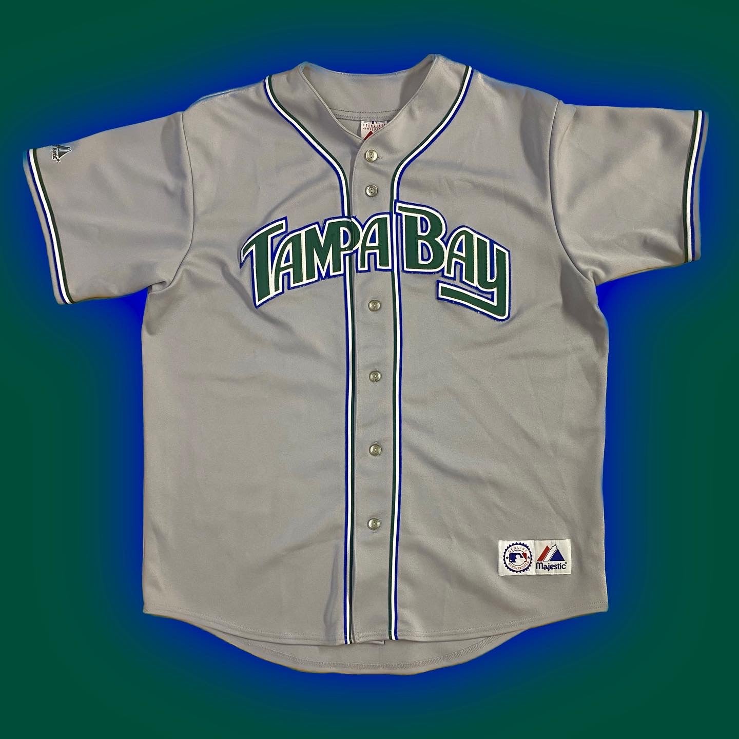 Tampa Bay Devil Rays Majestic Authentic (2005-2007) Road Gray Jersey