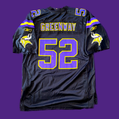 Minnesota Vikings Chad Greenway (#52) Authentic Reebok Black Alternate Prototype Replica Jersey