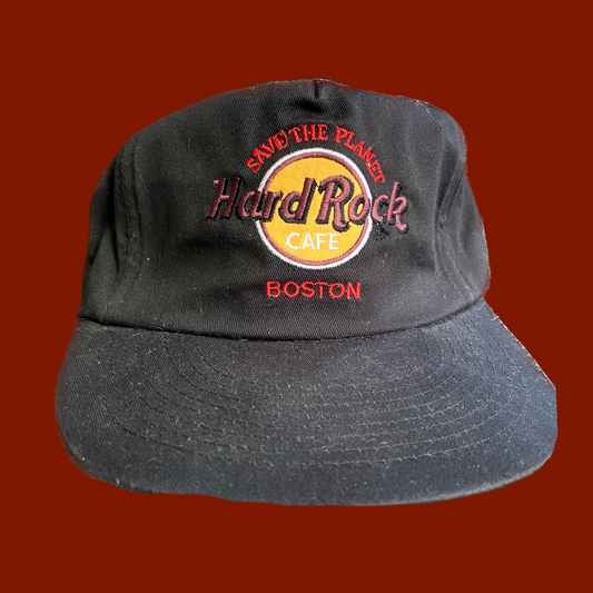 Hard Rock Cafe Boston, MA. (Defunct Location) “Save The Planet” Leather Strapback Hat