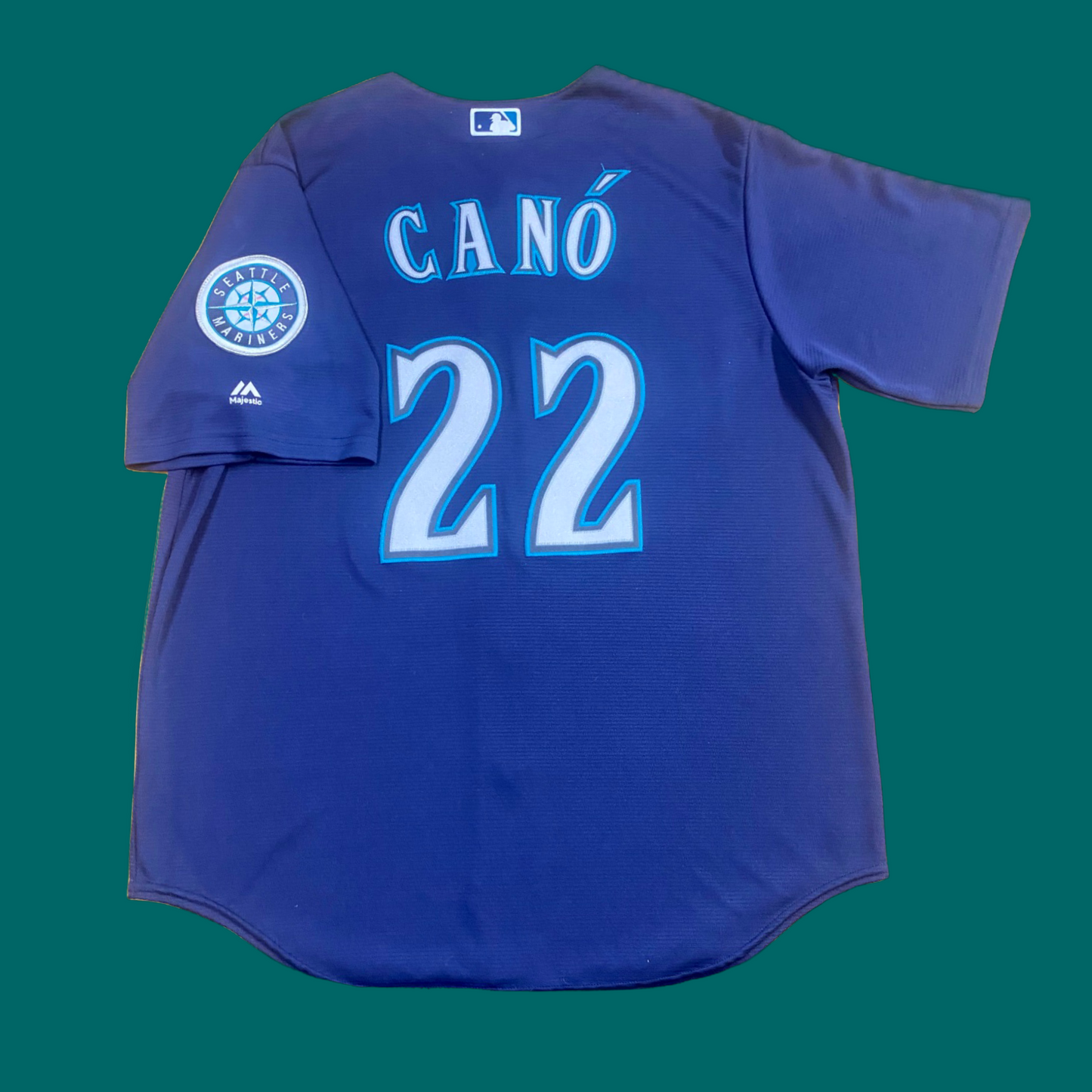 Seattle Mariners Robinson Canó (#22) Authentic Majestic Cool Base Navy Road Alternate Embroidered MLB Jersey