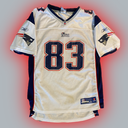 New England Patriots Wes Welker (#83) Authentic Reebok™️ Replica Road White Jersey